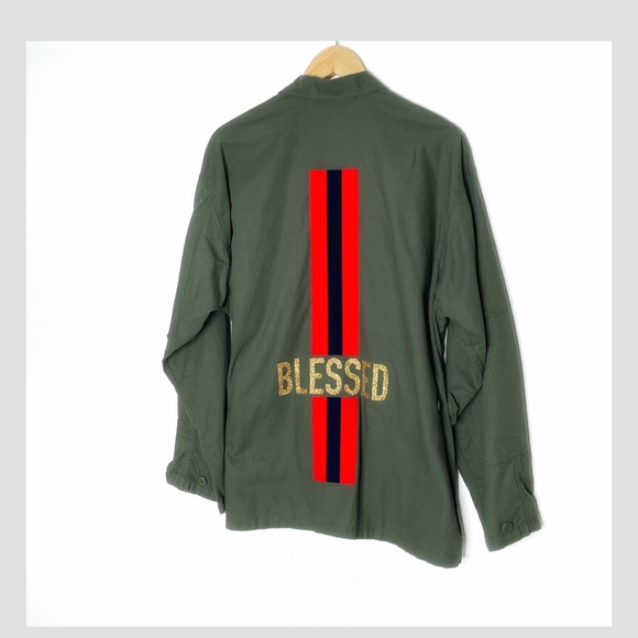 Hipchik Couture Jackets & Blazers - NWT HipChik Couture Boutique Jacket Utility Cargo Military Green Cotton Rip Stop